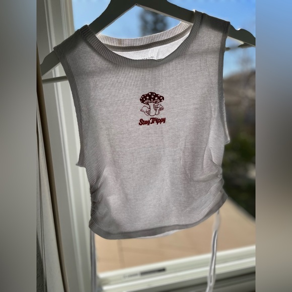 Its a fun Home girl society crop top , size medium and white in colour - Picture 2 of 6